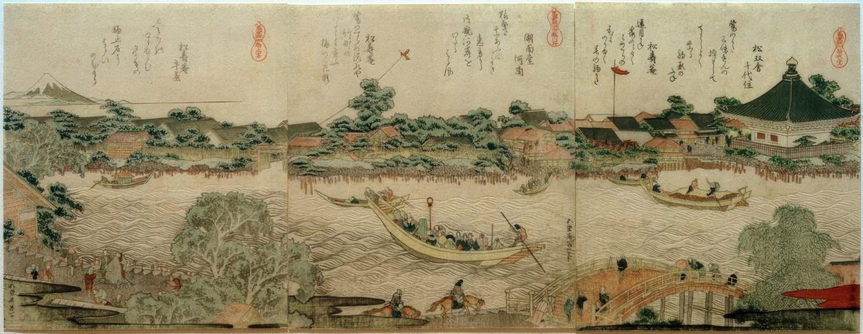 Kulthalle des Komagata-Tempels von Katsushika Hokusai