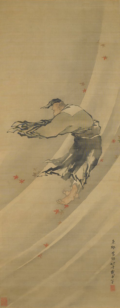Liezi im Wind von Katsushika Hokusai