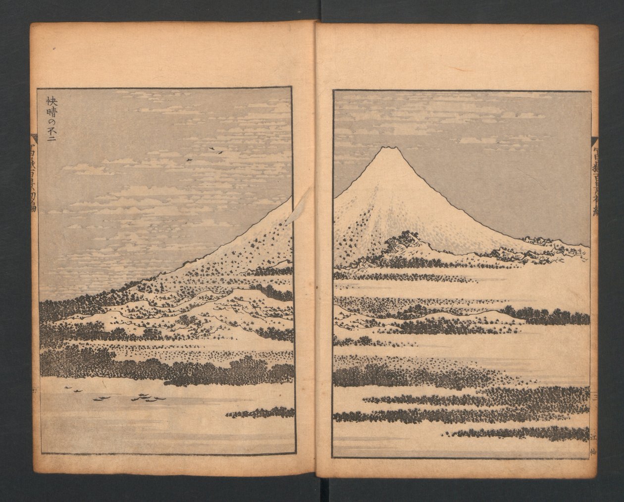Berg Fuji im Bambushain, aus Einhundert Ansichten des Berges Fuji von Katsushika Hokusai