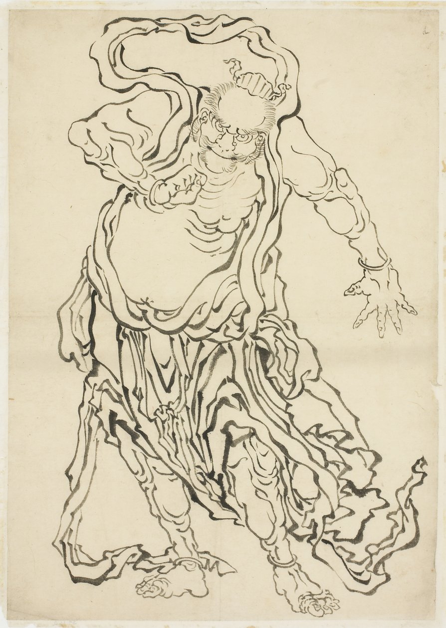 Einer der Nio (Ein Wächter) von Katsushika Hokusai