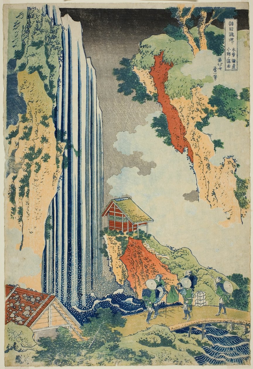 Ono-Wasserfälle auf der Kisokaido, aus der Serie "Eine Tour zu Wasserfällen in verschiedenen Provinzen" von Katsushika Hokusai