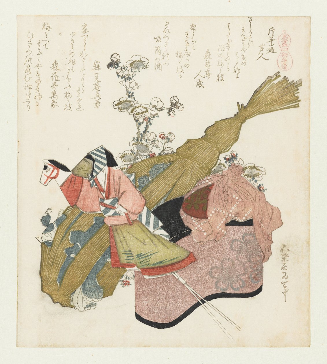 Tempelbesuch während des Hatsuuma-Festes von Katsushika Hokusai