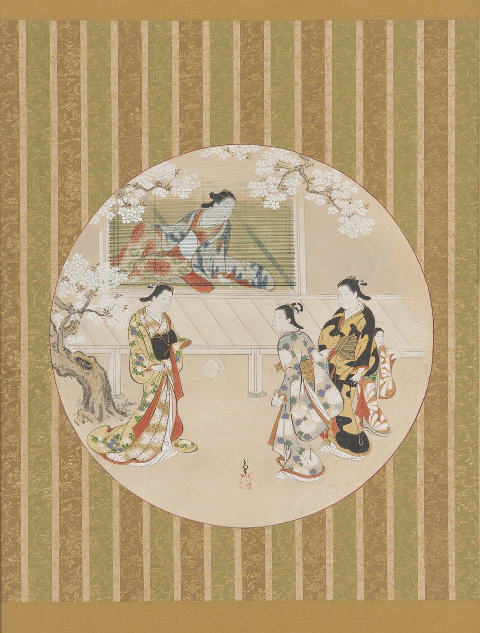 Parodie einer Szene aus der Geschichte von Genji von Kawamata Tsuneyuki
