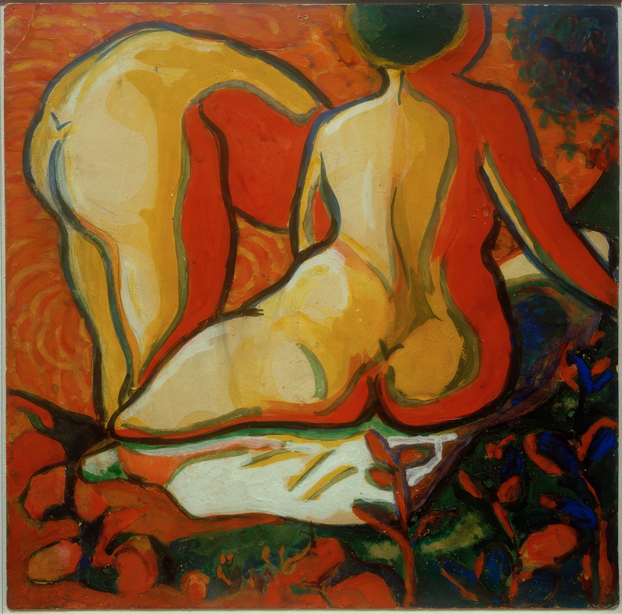 Badende in Rückenansicht von Kazimir Severinovich Malevich