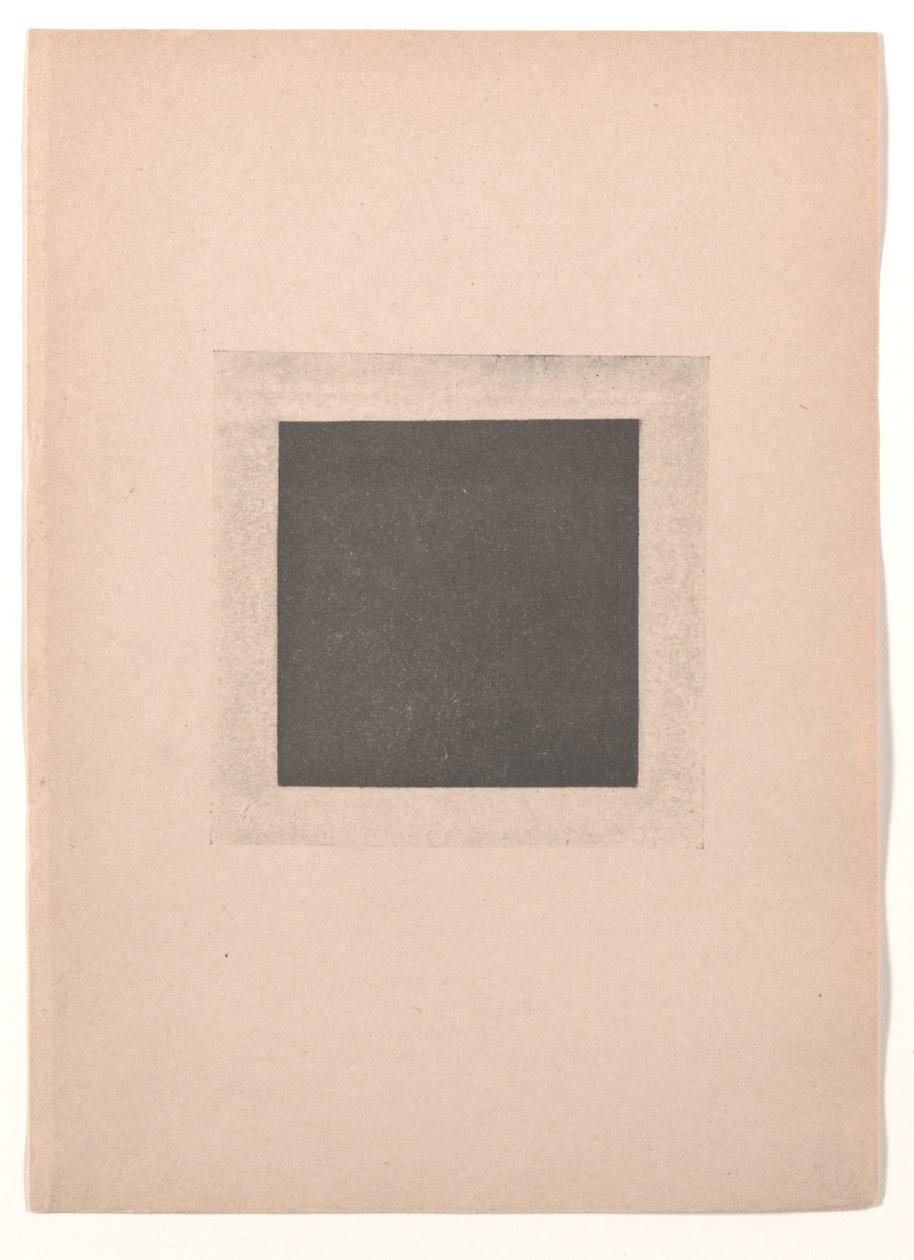 Schwarzes Quadrat für "Vom Kubismus und Futurismus zum Suprematismus: Ein neuer Realismus in der Malerei" von Kazimir Severinovich Malevich