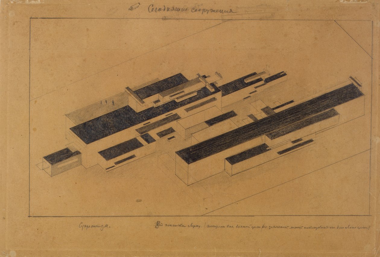Moderne Gebäude, 1923-1924 von Kazimir Severinovich Malevich