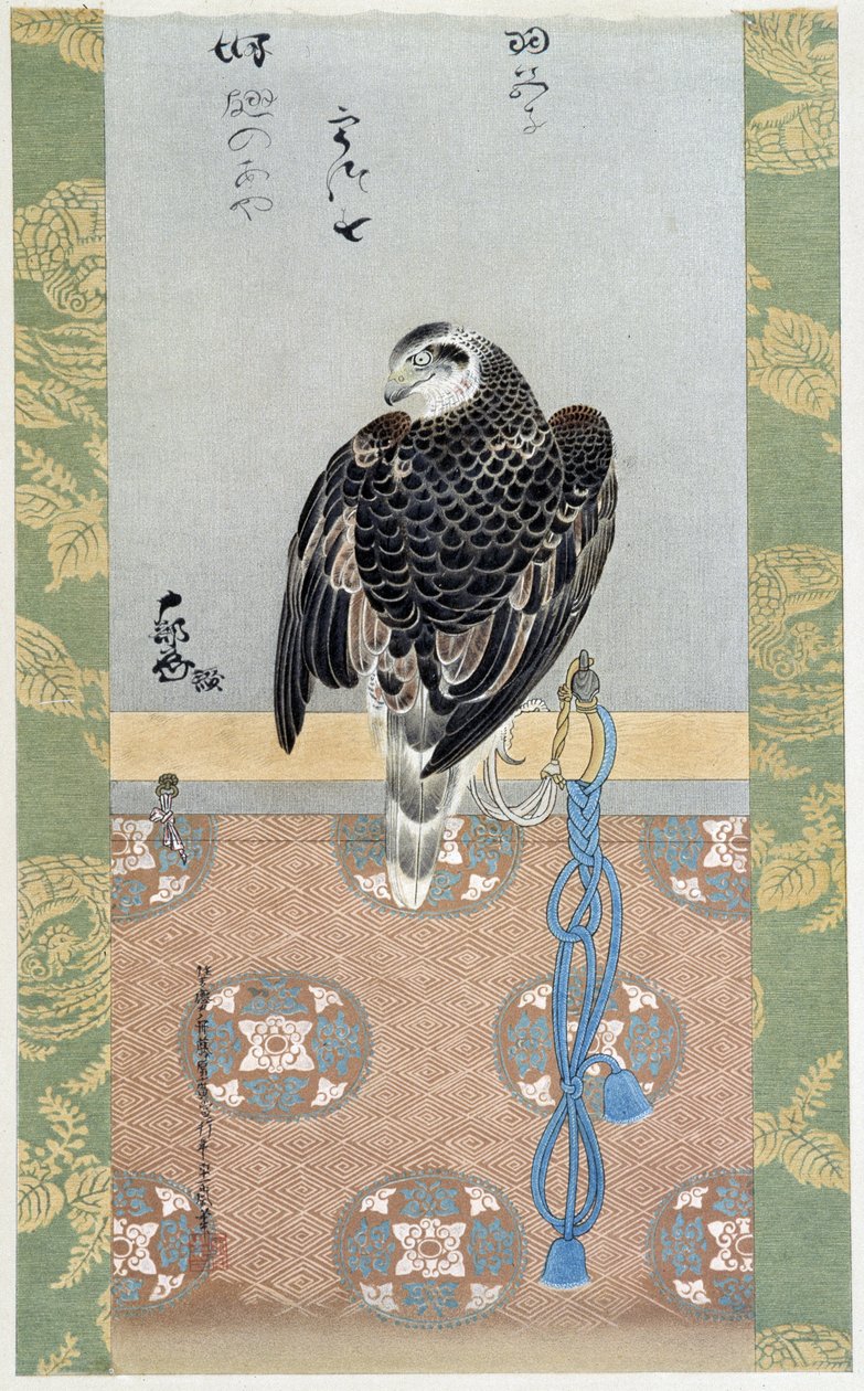 Falke - Seidenmalerei von Itaya Keishiu von Keishu Hiromasa Itaya