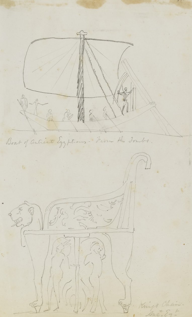 Boot der alten Ägypter aus den Gräbern/Königsstuhl von Kellogg, Miner Kilbourne