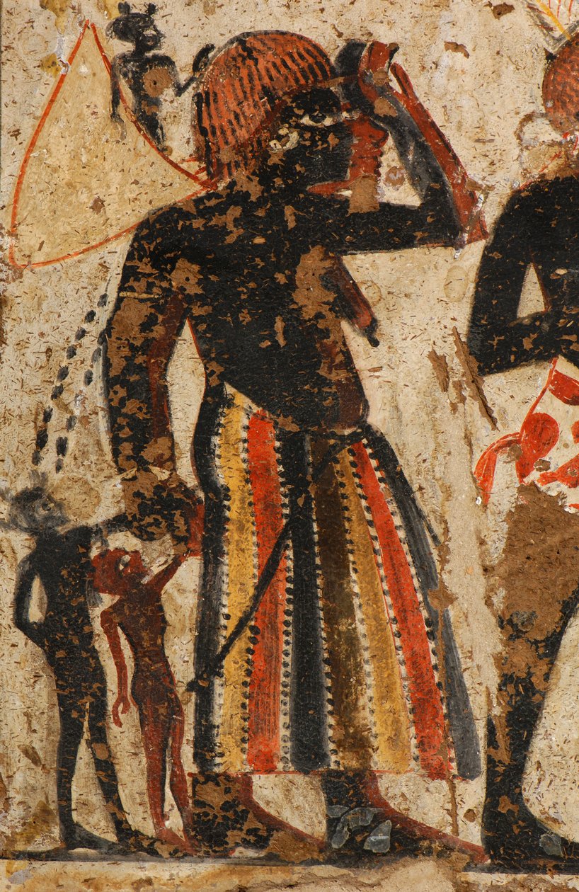 Detail von Frauen, Nubierinnen, die von Huy und seinem Bruder Amenhotep empfangen werden, Frauen mit Körben, 2007 von Kenneth Garrett