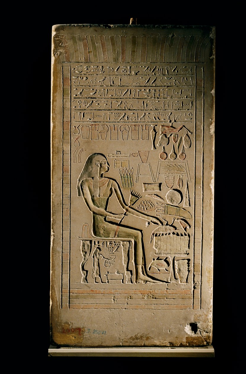 Kalkstein-Stele der Dame Senetities, Ägyptisches Museum, Kairo von Kenneth Garrett