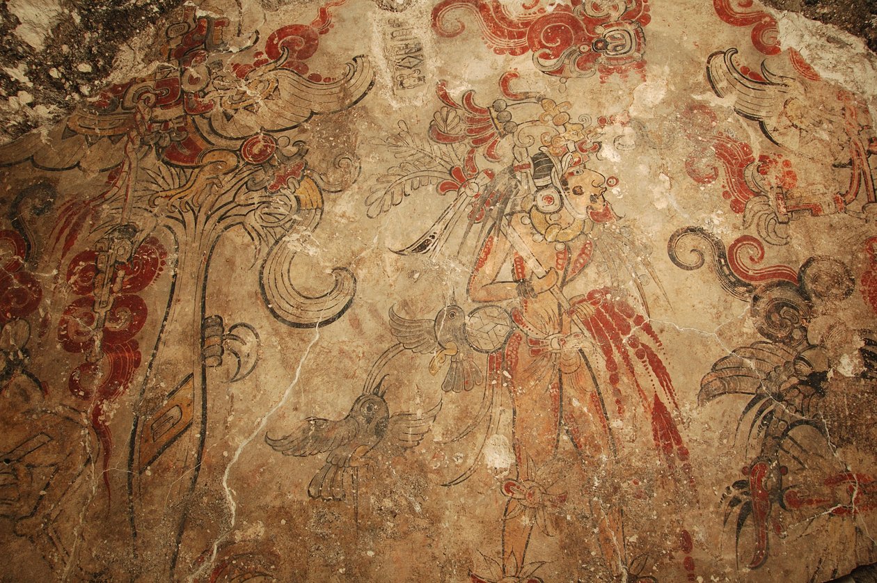 Maya; Maya-Wandmalereien; San Bartolo; Guatemala; Dr. Bill Saturno, 2002 von Kenneth Garrett