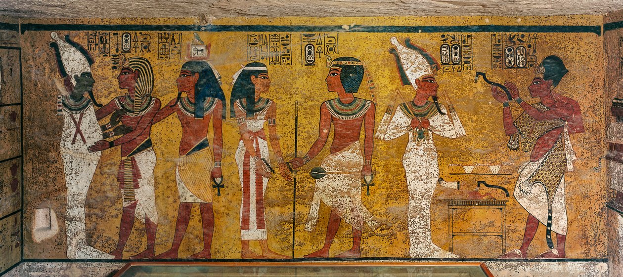Wandmalerei im Grab von König Tutanchamun; Ägypten; Neues Reich; Tutanchamun; Tal der Könige, 2003 (Foto) von Kenneth Garrett