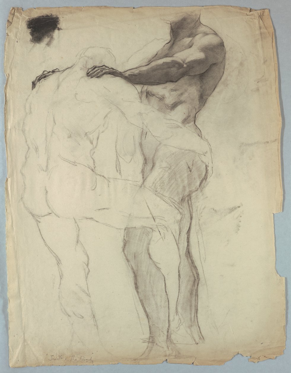 Figurenstudie für "Jakob ringt mit dem Engel" von Kenyon Cox