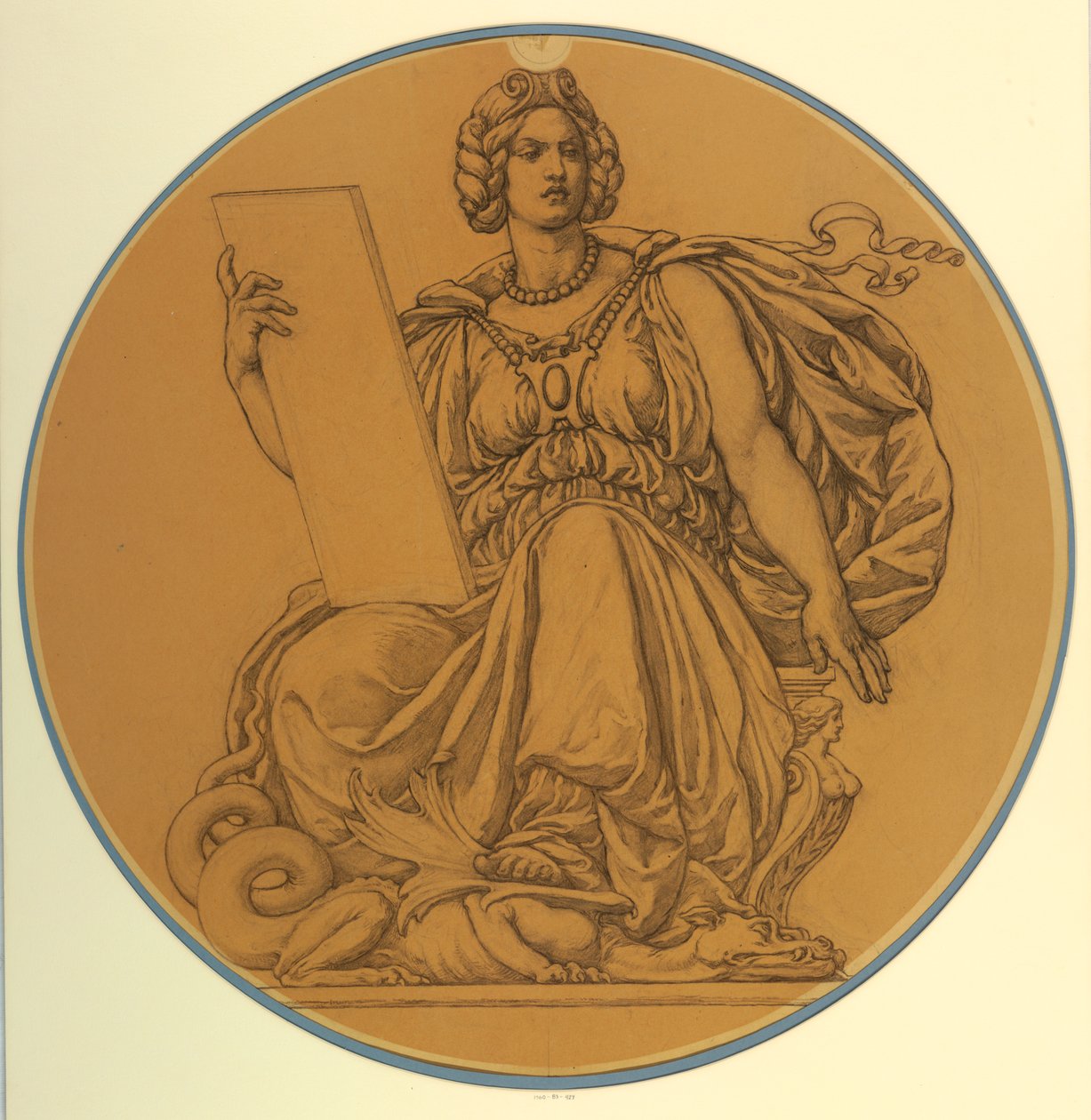 Studie für "Gesetz," Lunette im Hudson County Courthouse, Jersey City, NJ von Kenyon Cox