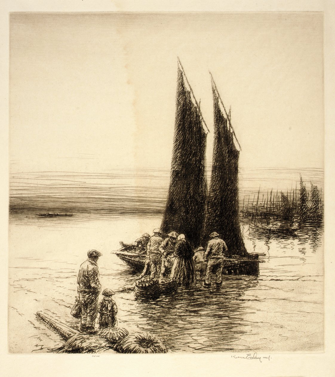 Schwarze Segel, Bretagne von Kerr Eby