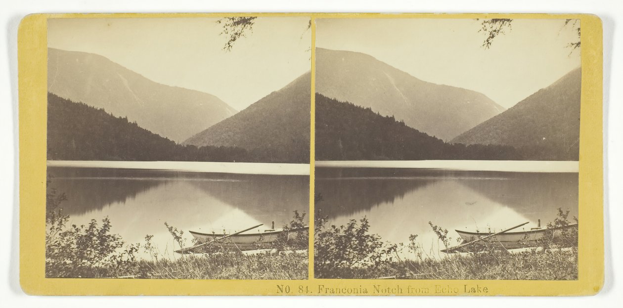 Franconia Notch vom Echo Lake von Kilburn Brothers, BW Kilburn