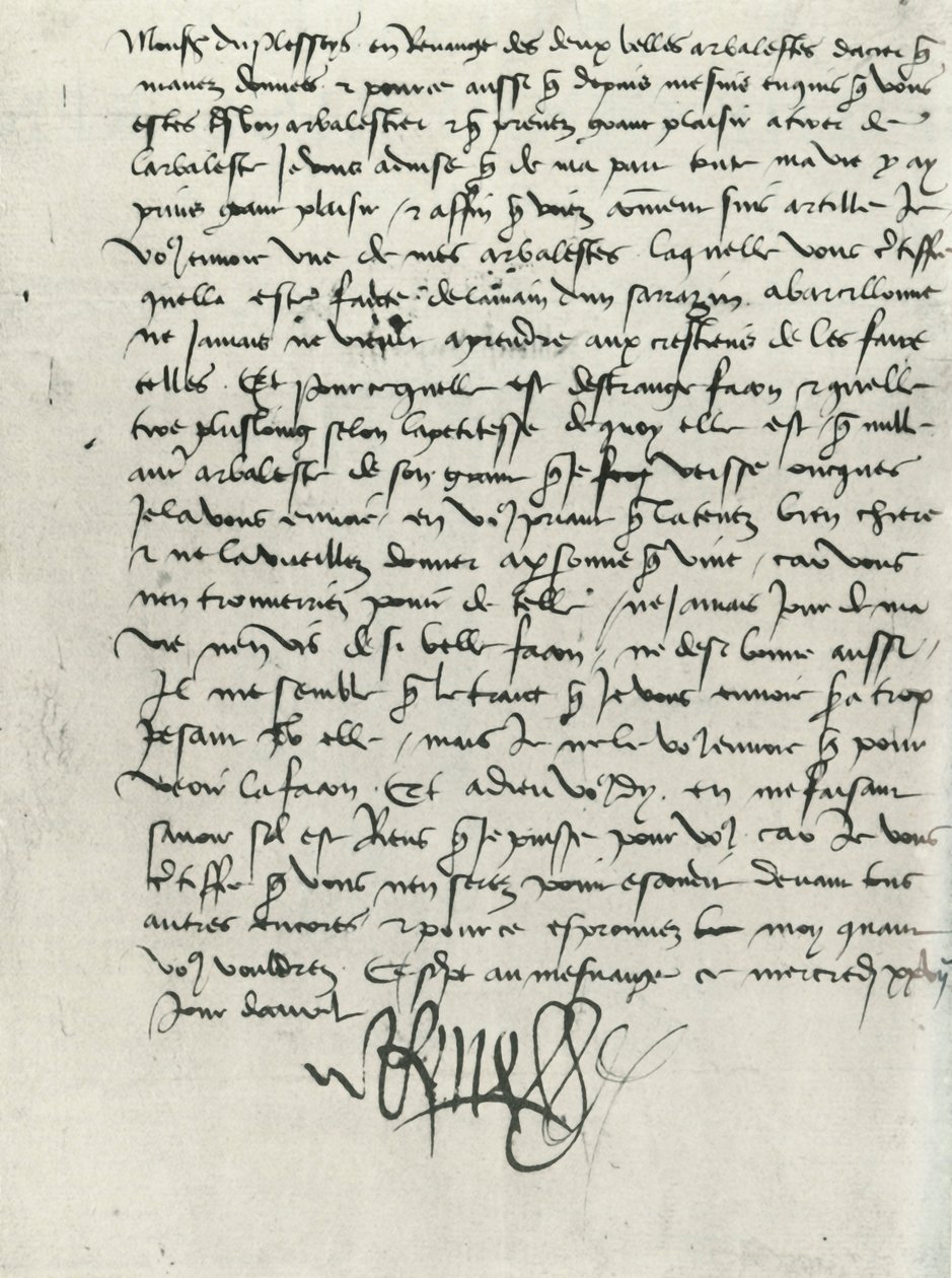 Brief von König René von Anjou, 15. Jahrhundert, 1934 von King of Naples Rene of Anjou