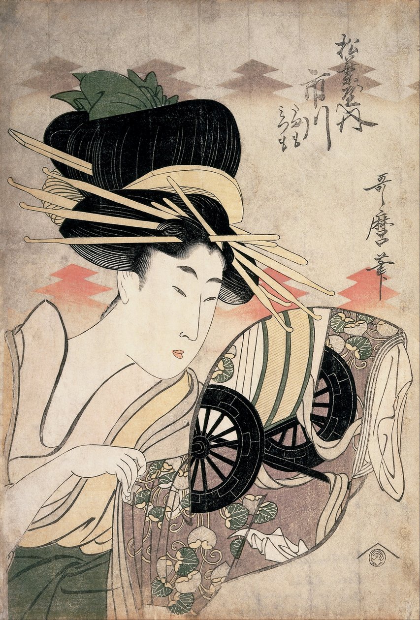 Die Kurtisane Ichikawa vom Matsuba-Etablissement von Kitagawa Utamaro