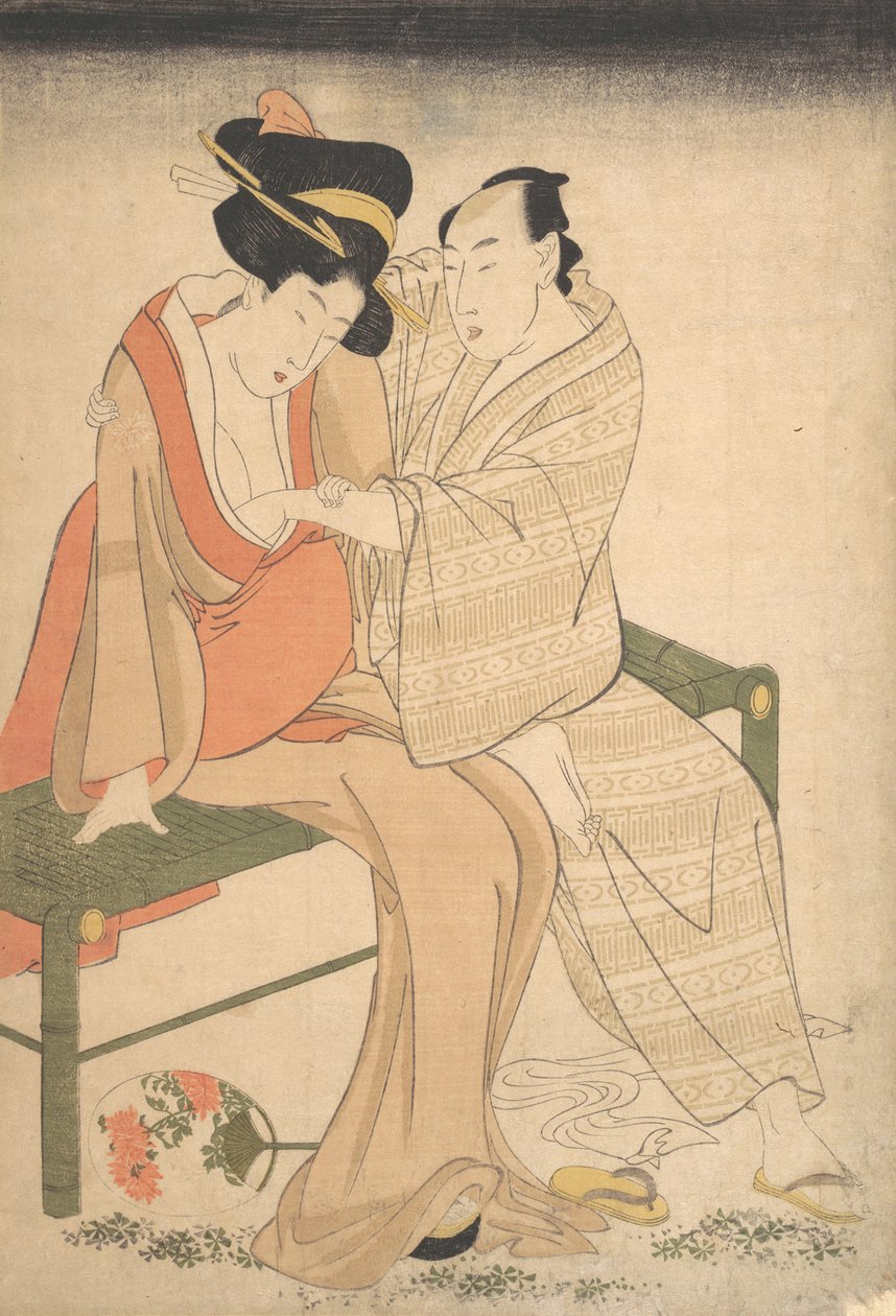 Ein Liebespaar von Kitagawa Utamaro