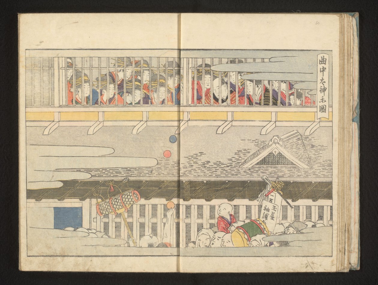 Die zweite Etage eines Bordells von Kitagawa Utamaro