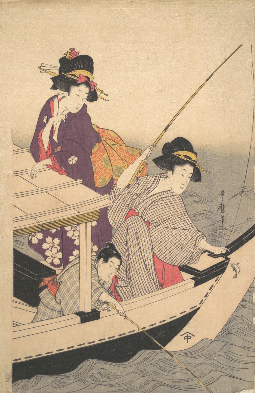 Angeln, spätes 18. Jahrhundert von Kitagawa Utamaro