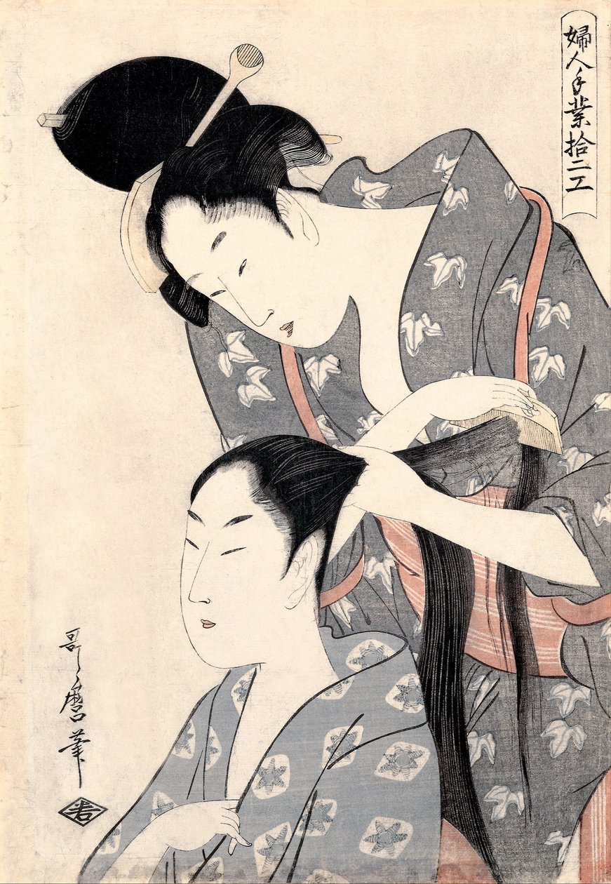 Friseur Kamiyui, um 1798 von Kitagawa Utamaro