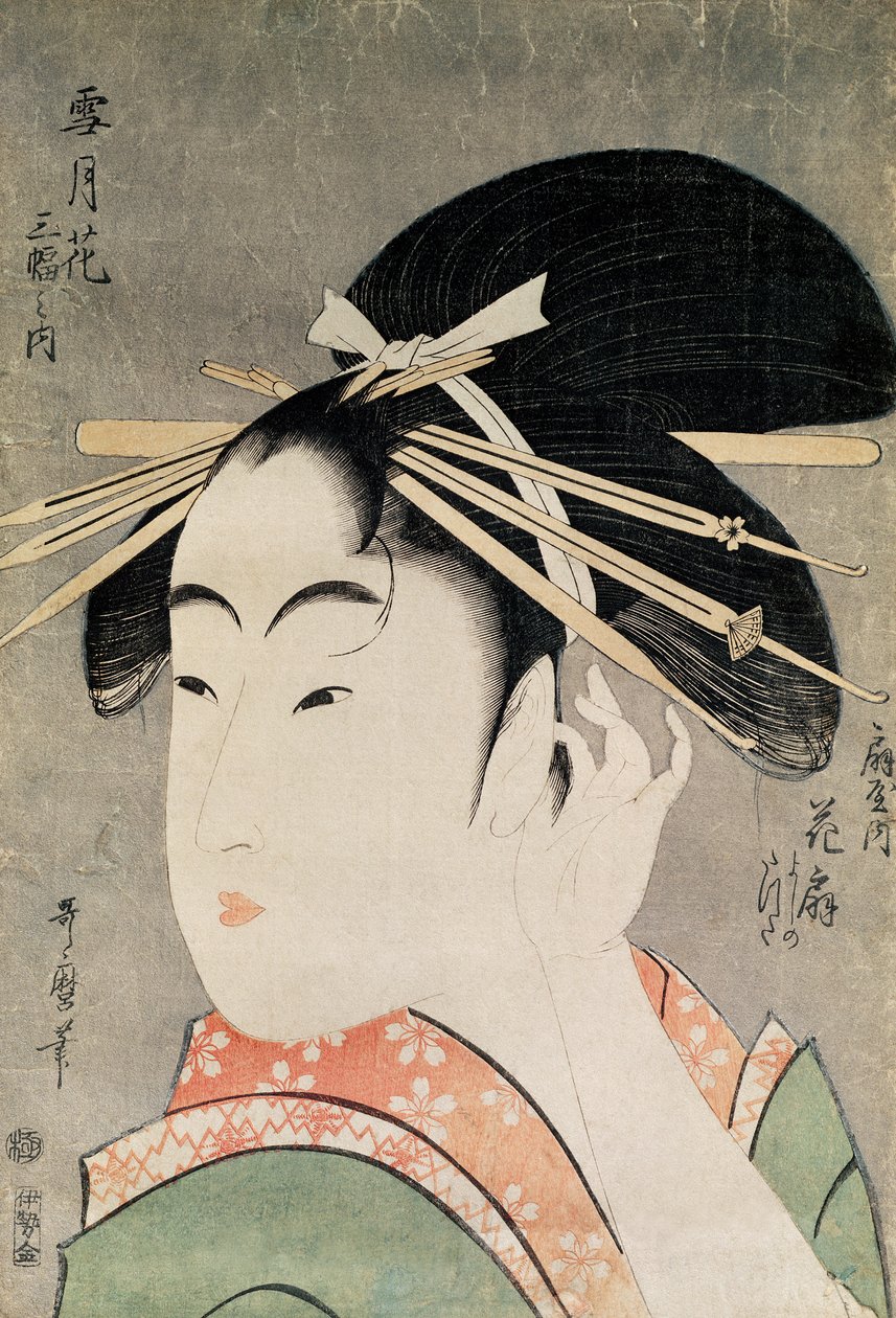 Kopf einer Frau von Kitagawa Utamaro