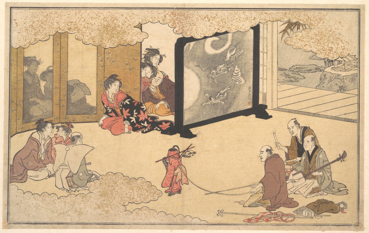 Eine Aufführung sehen von Kitagawa Utamaro