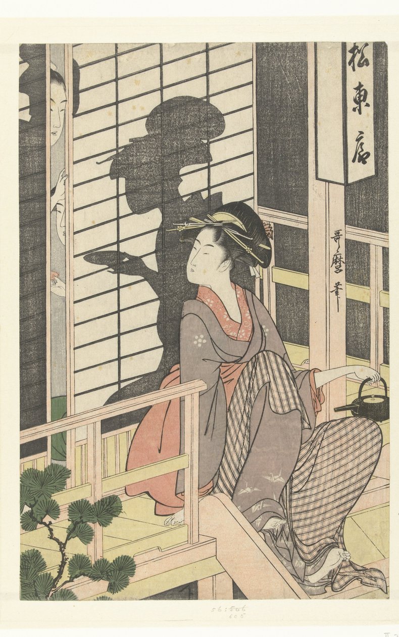 Kellnerin des Matsu Higashiya Teehauses von Kitagawa Utamaro