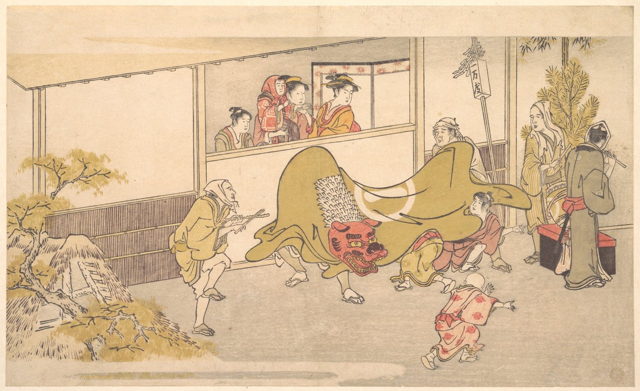 Der Löwentanz von Kitagawa Utamaro