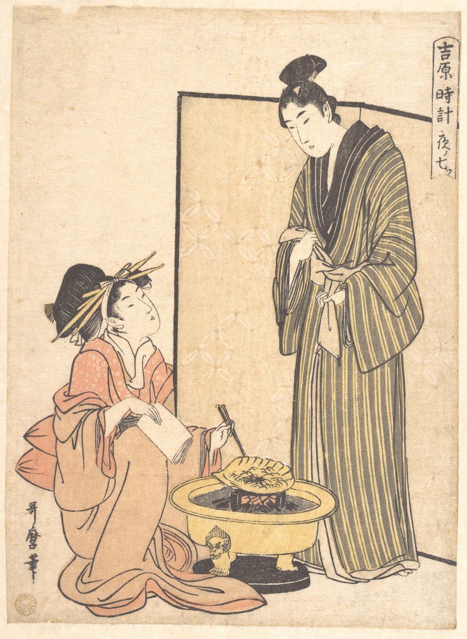 Die siebte Stunde der Nacht von Kitagawa Utamaro