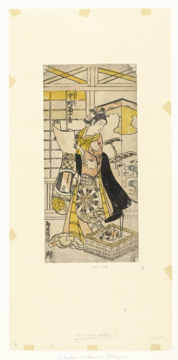 Schauspieler Nakamura Tomijuro I in der Rolle von Yaoya Oshichi von Kiyonobu (II) , Torii