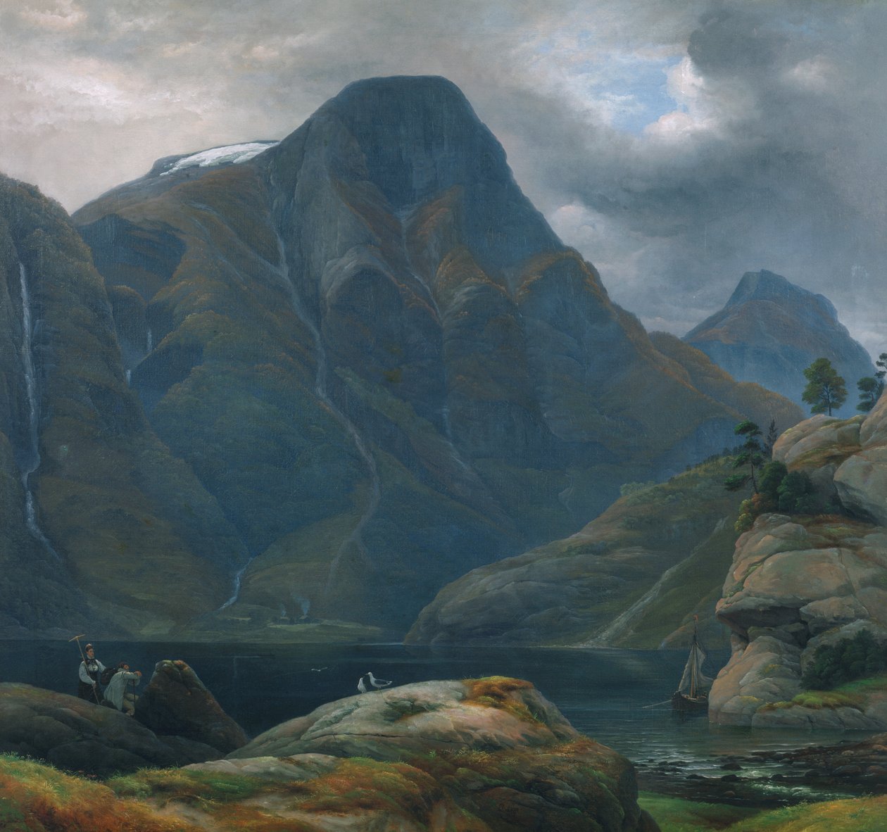 Die Ankunft am Nærøyfjord von Knud Andreassen Baade