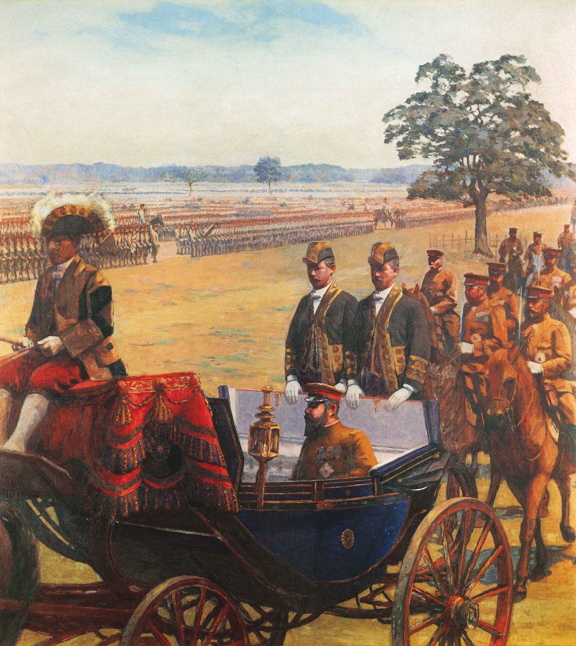 Die triumphale große Armeebesichtigung von Kobayashi Mango