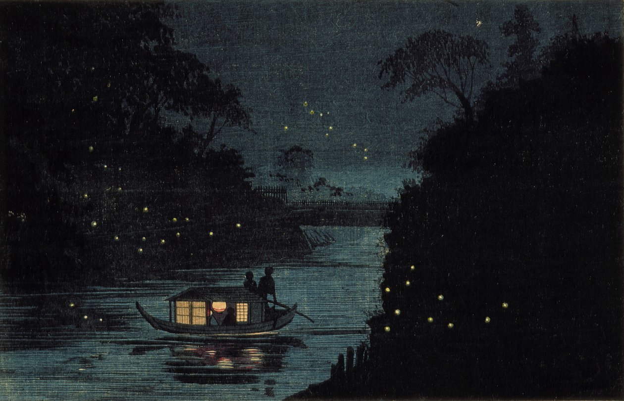 Glühwürmchen bei Ochanomizu von Kobayashi Kiyochika