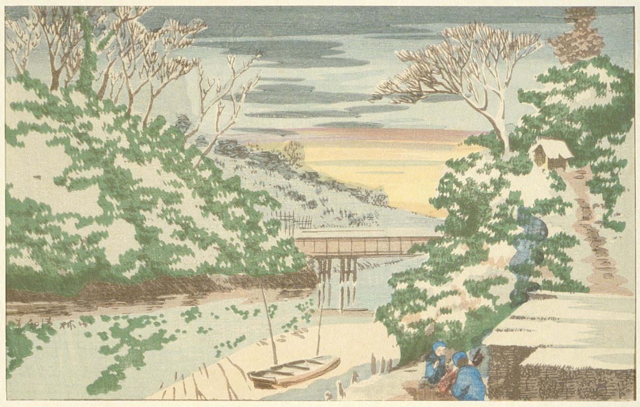 Schnee in Ochanomizu von Kobayashi Kiyochika