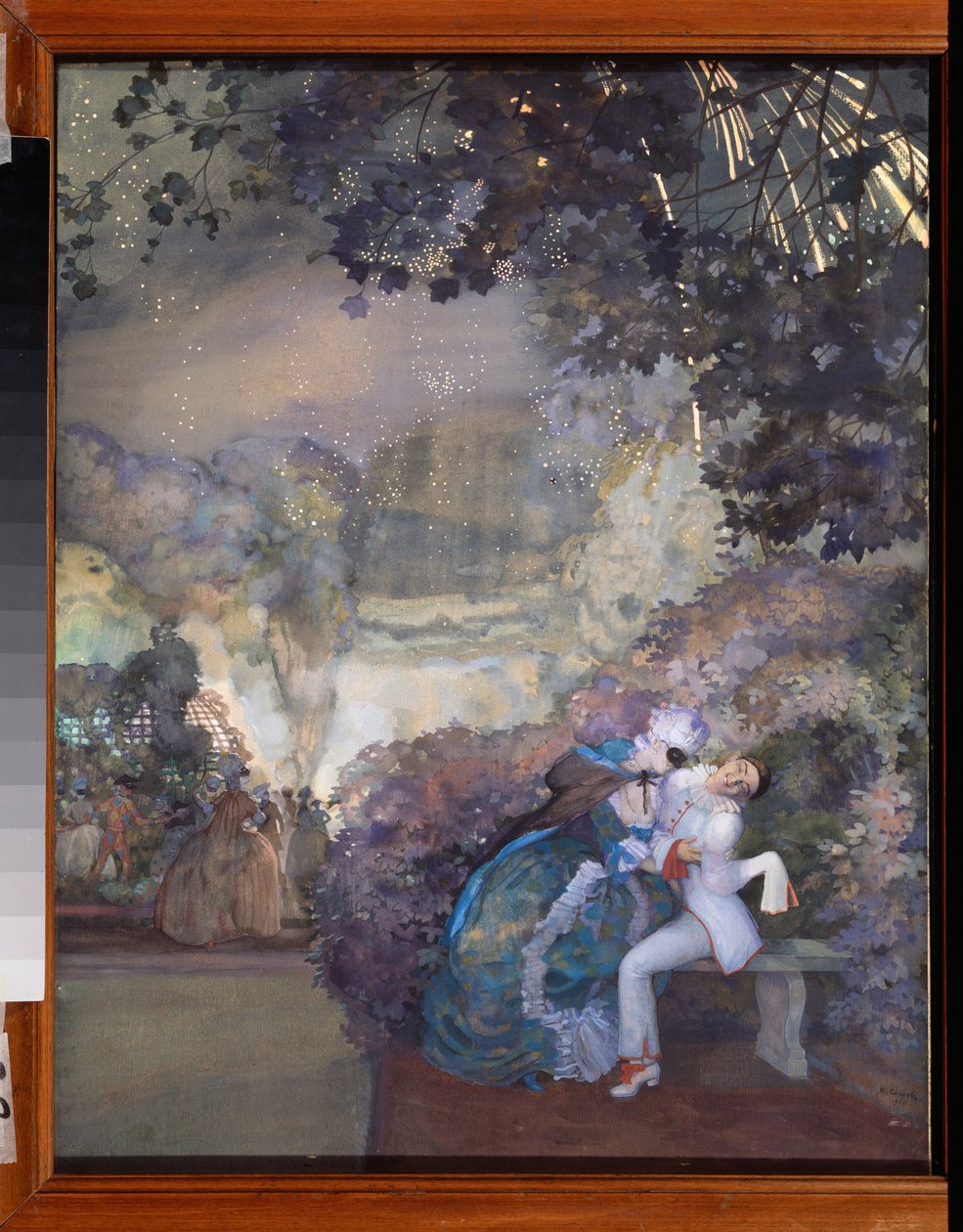Pierrot und eine Frau. (Flirt auf einem Maskenball) von Konstantin Andreevic Somov
