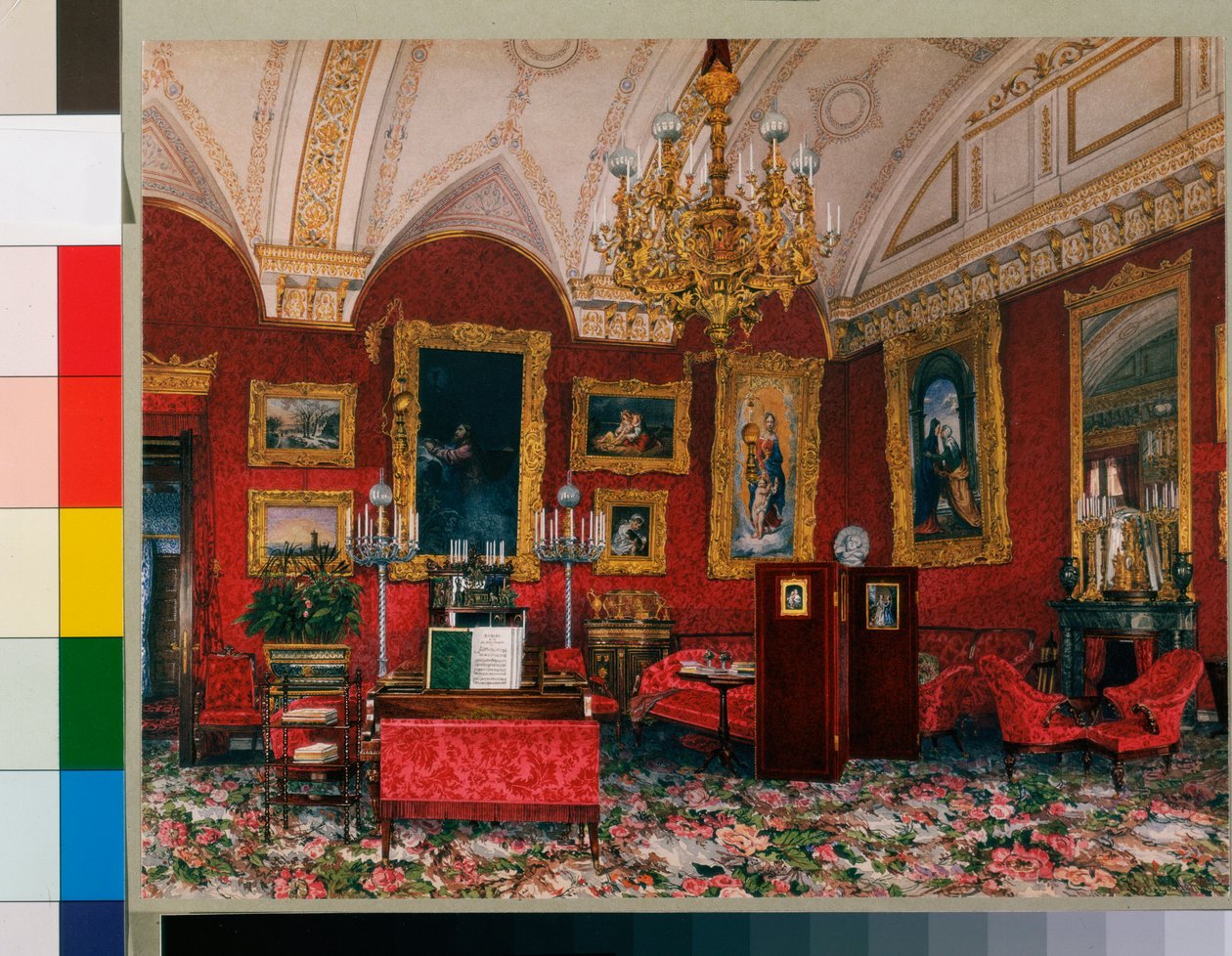Interieurs des Winterpalastes: Das Arbeitszimmer der Großfürstin Maria Nikolajewna von Konstantin Andreyevich Ukhtomsky
