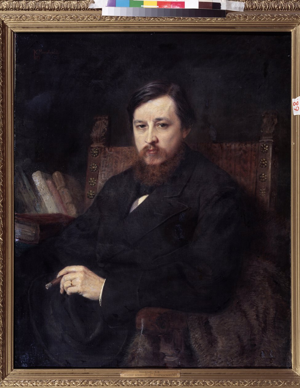 Porträt des Komponisten M.P. Azanchevsky von Konstantin Egorovich Makovsky