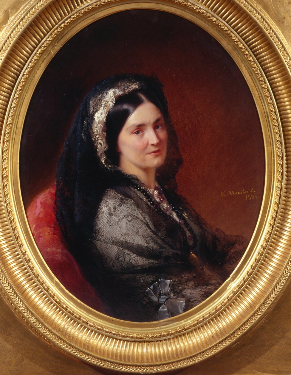 Porträt der Gräfin Natalia Pawlowna Stroganowa 1796-1872, 1864 von Konstantin Egorovich Makovsky