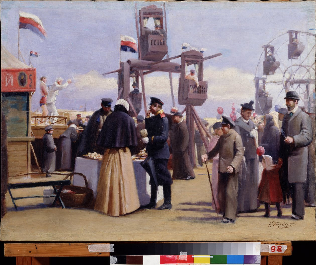 Stände der Moskauer Messe von Konstantin Egorovich Makovsky
