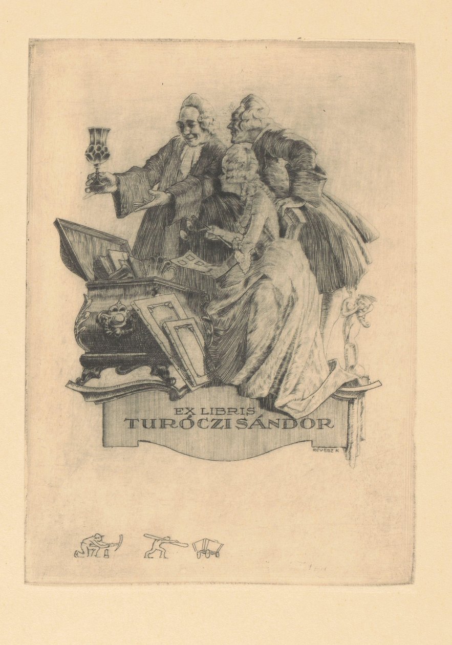 Ex libris von Sándor Turóczi von Kornél Révész
