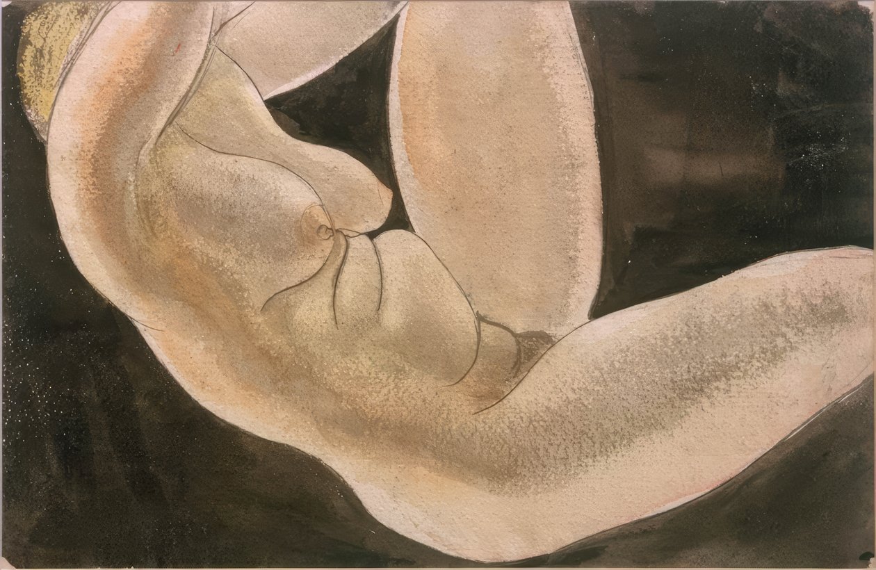 Weiblicher Akt mit hochgestelltem Bein von Kurt Günther