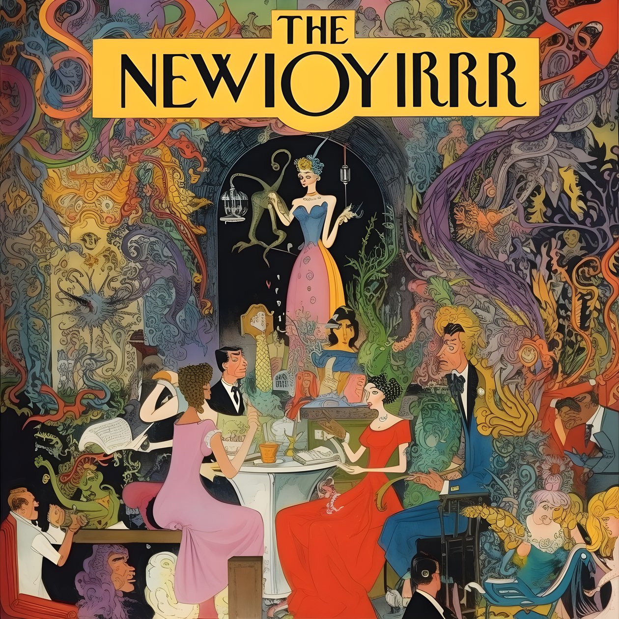 farbenfrohes New Yorker Cover von Kurt Heppke