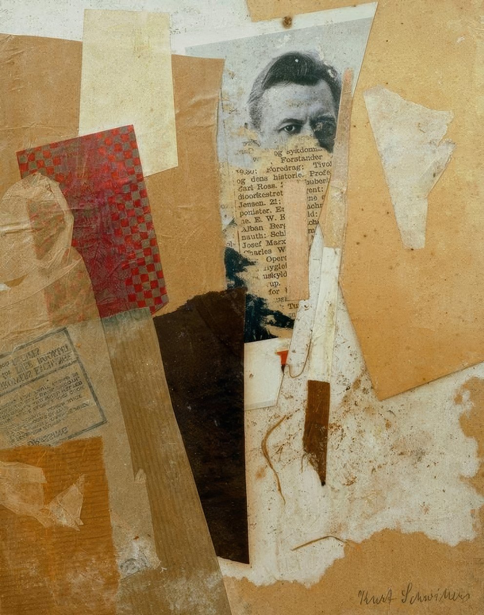 Ohne Titel (Mit frühem Porträt von Kurt Schwitters) von Kurt Schwitters