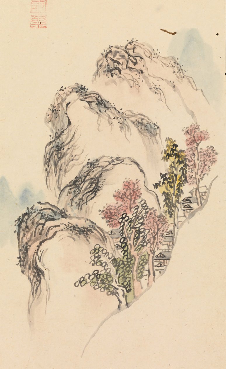 Album mit Landschaftsgemälden, spätes 18. Jahrhundert von Kuwayama Gyokushu