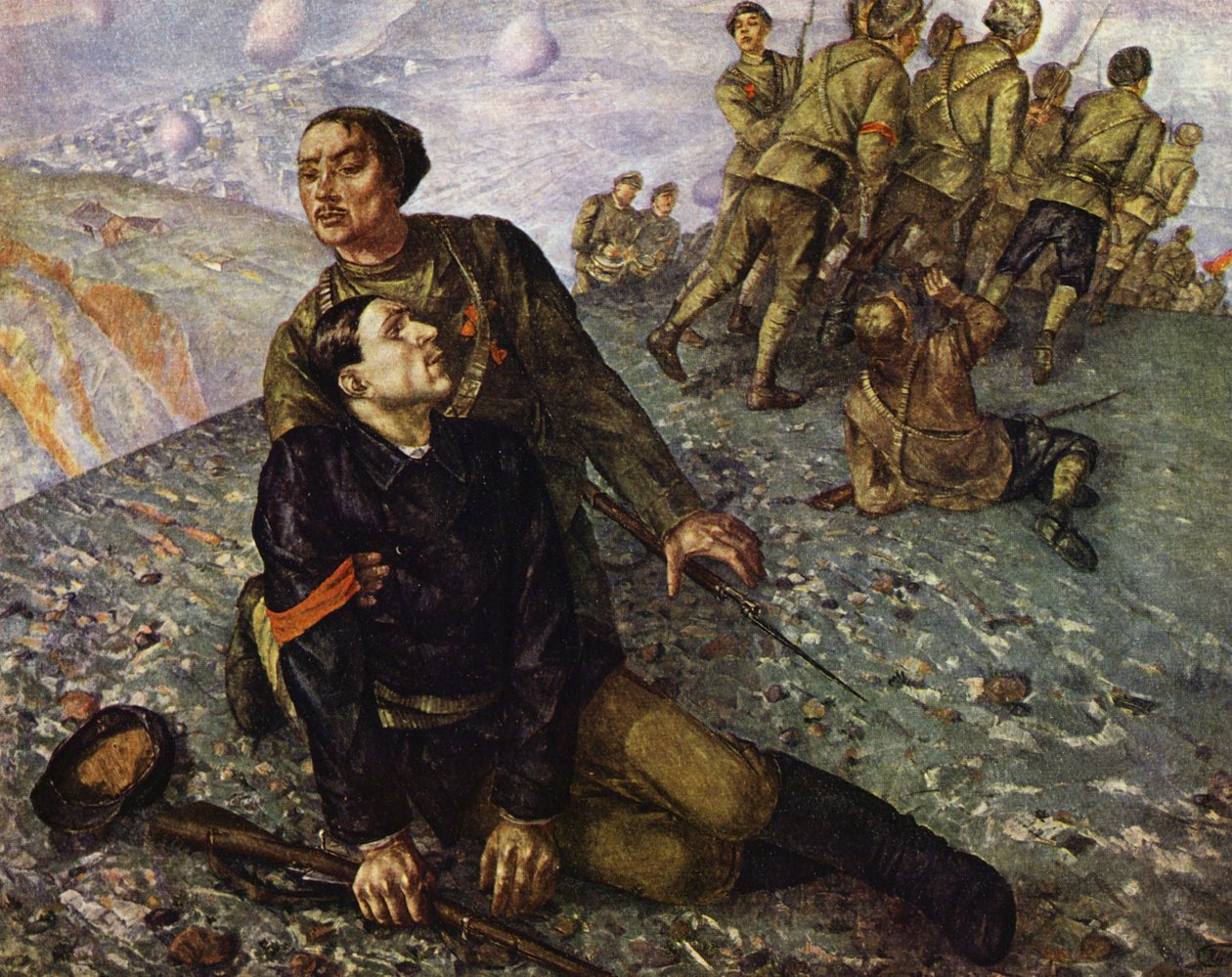 Tod des Kommissars von Kuzma Sergeevich Petrov-Vodkin