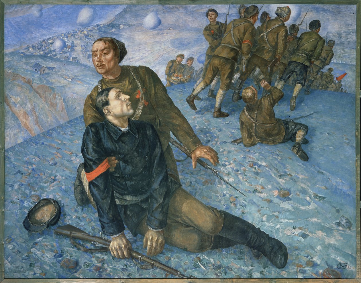 Der Tod des Kommissars von Kuzma Sergeevich Petrov-Vodkin