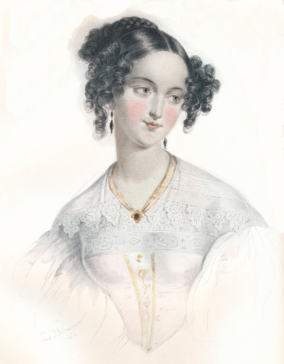 Mary Teresa, Ehefrau des sechzehnten Earl of Shrewsbury, 1834 von L Mansion