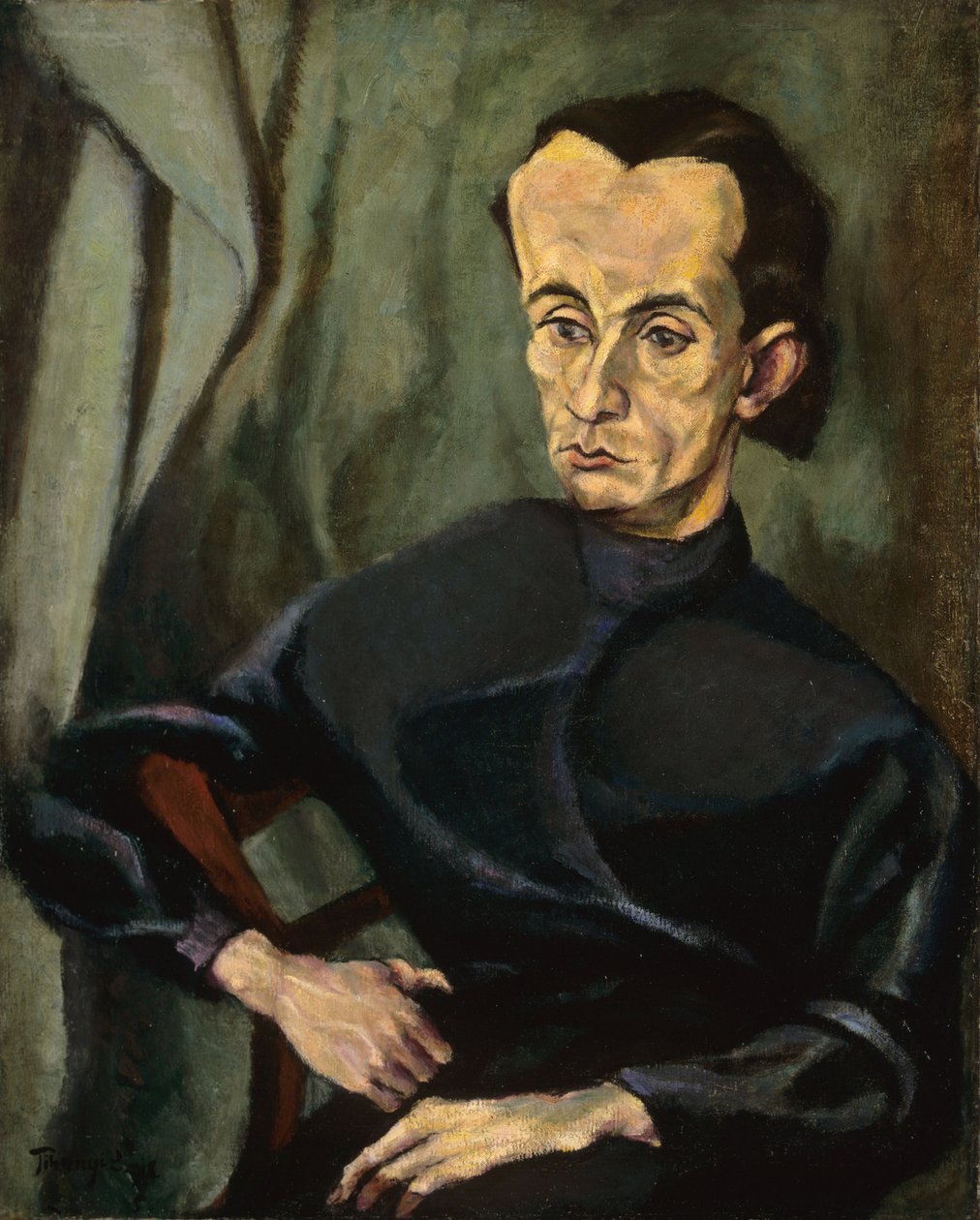 Porträt von Lajos Kassak von Lajos Tihanyi